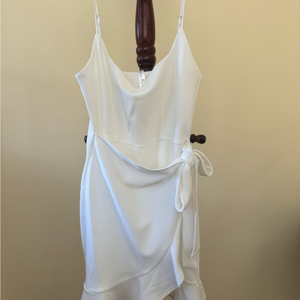 NWT Lucy in the Sky White Wrap Dress
